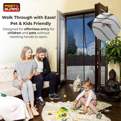 Durable Magnetic Black Door Screen Mesh