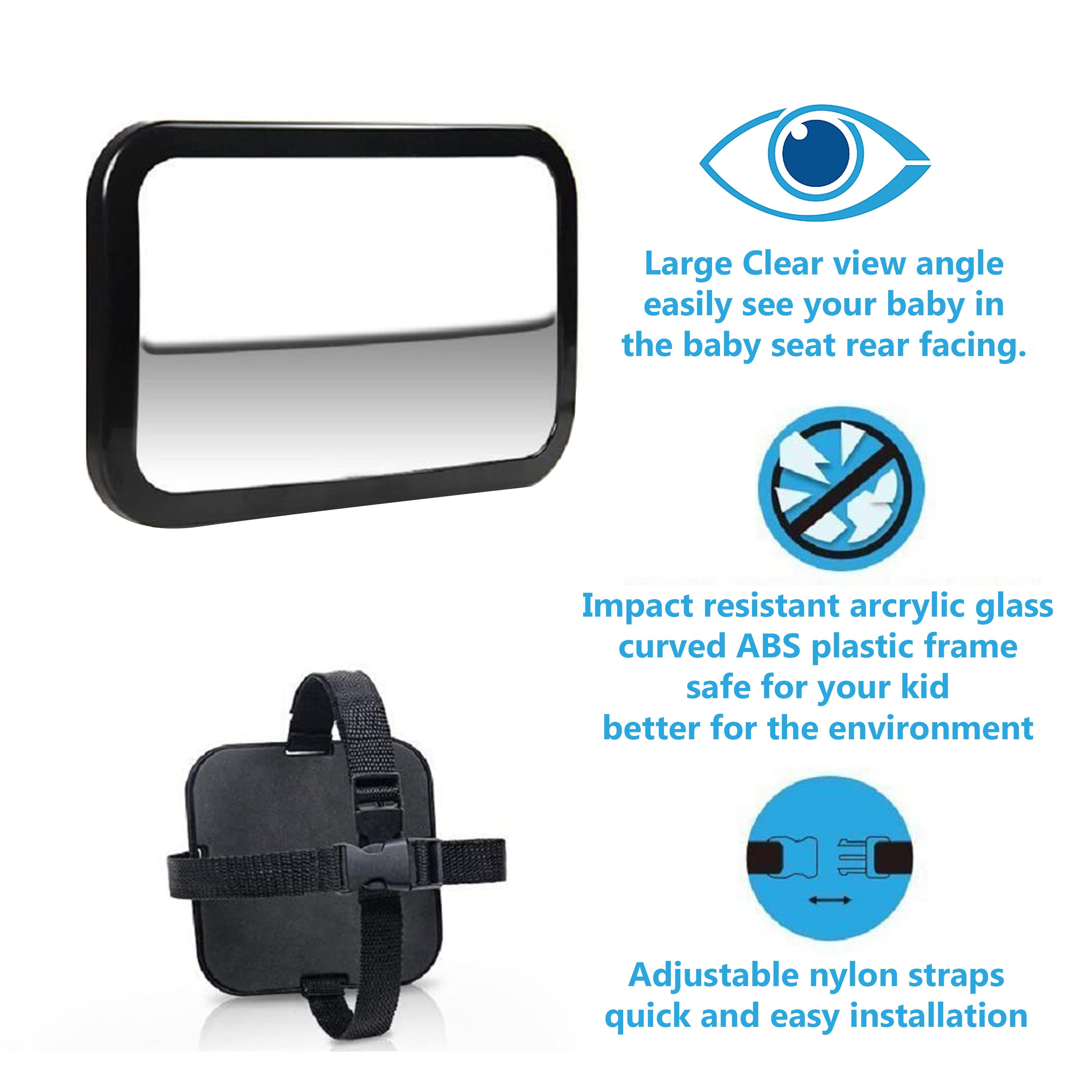Adjustable Back Seat Baby Mirror For Safety