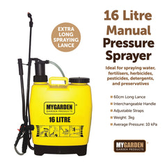 16Litre Manual Pressure Sprayer