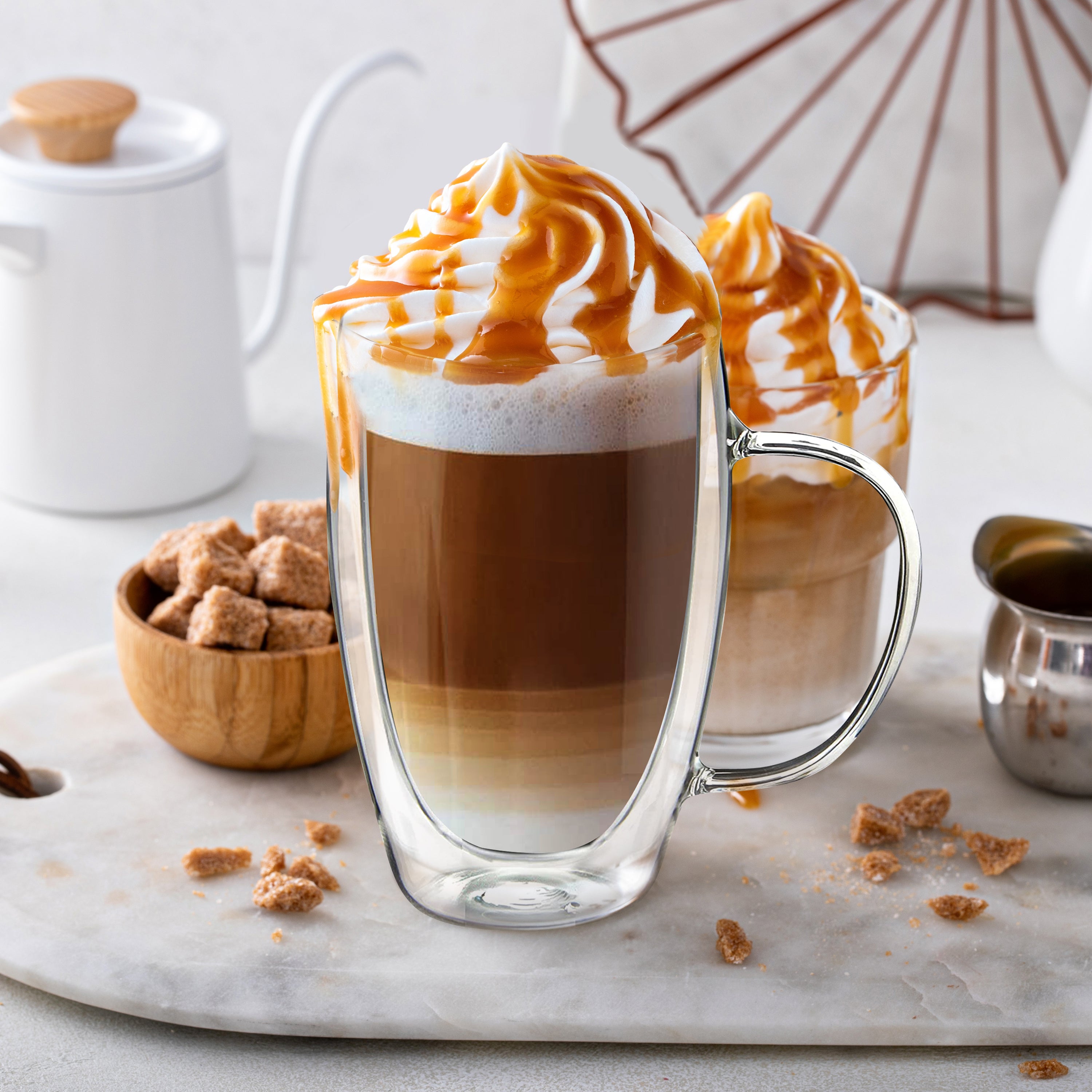 2pc 450ml Double Wall Mug