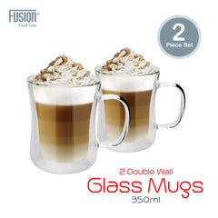 2pc 350ml Double Wall Mug with Handle