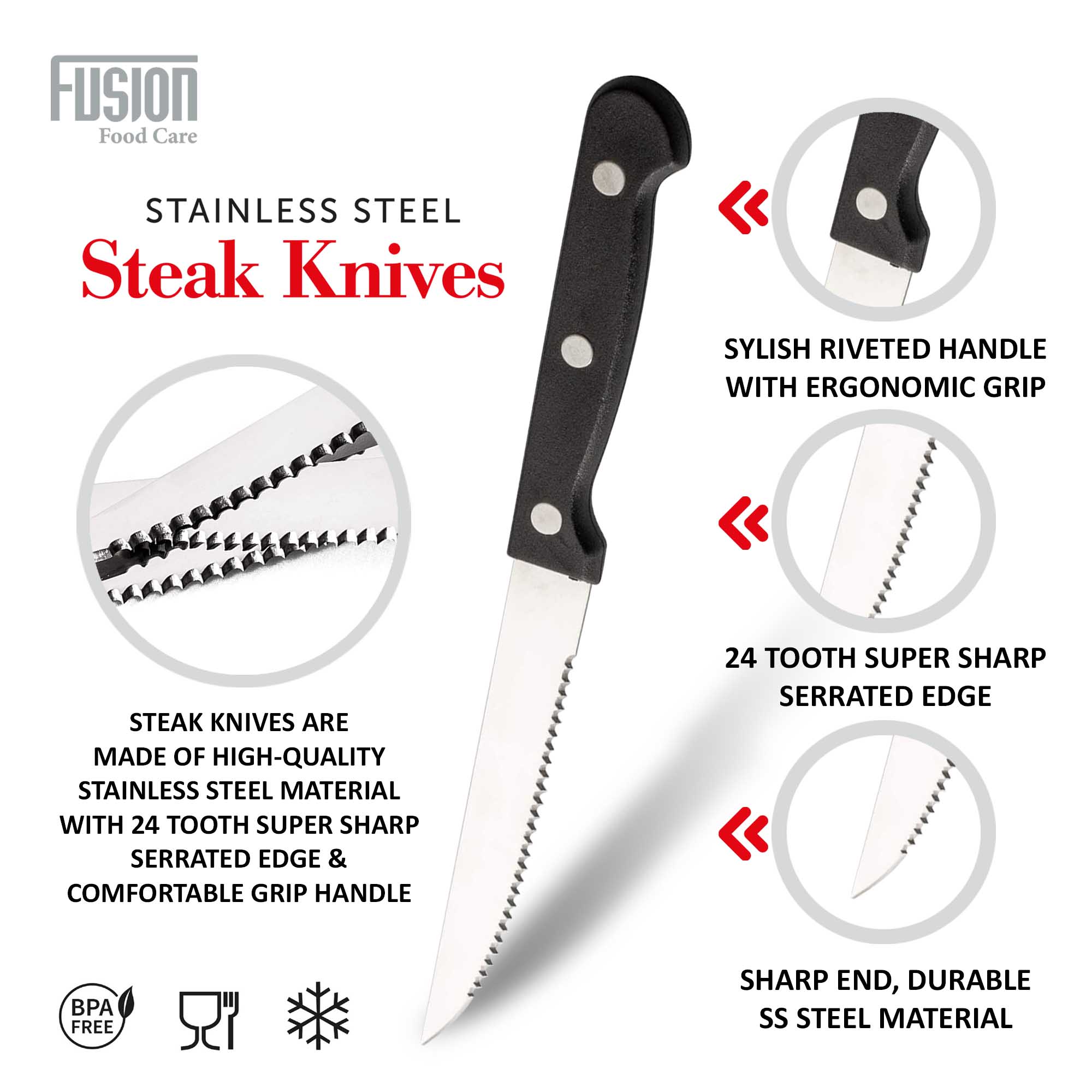 6pk Steak Knife