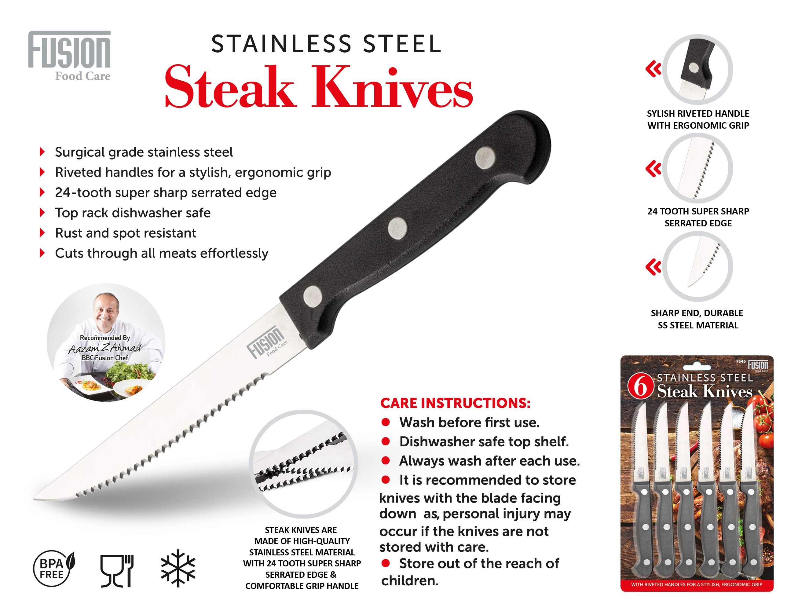 6pk Steak Knife