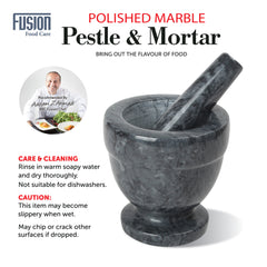 Dark Grey Marble Mortar & Pestle