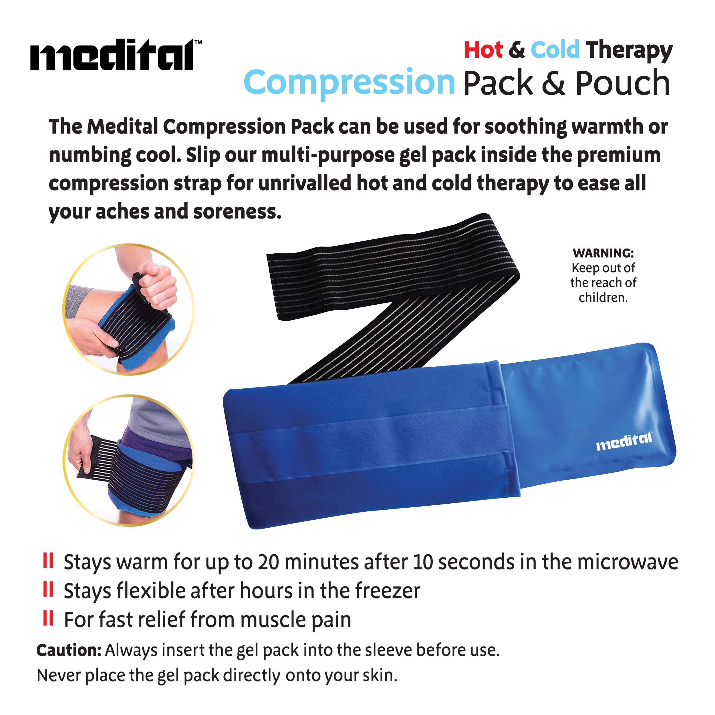 Hot and Cold Therapy Compression Pack with Pouch