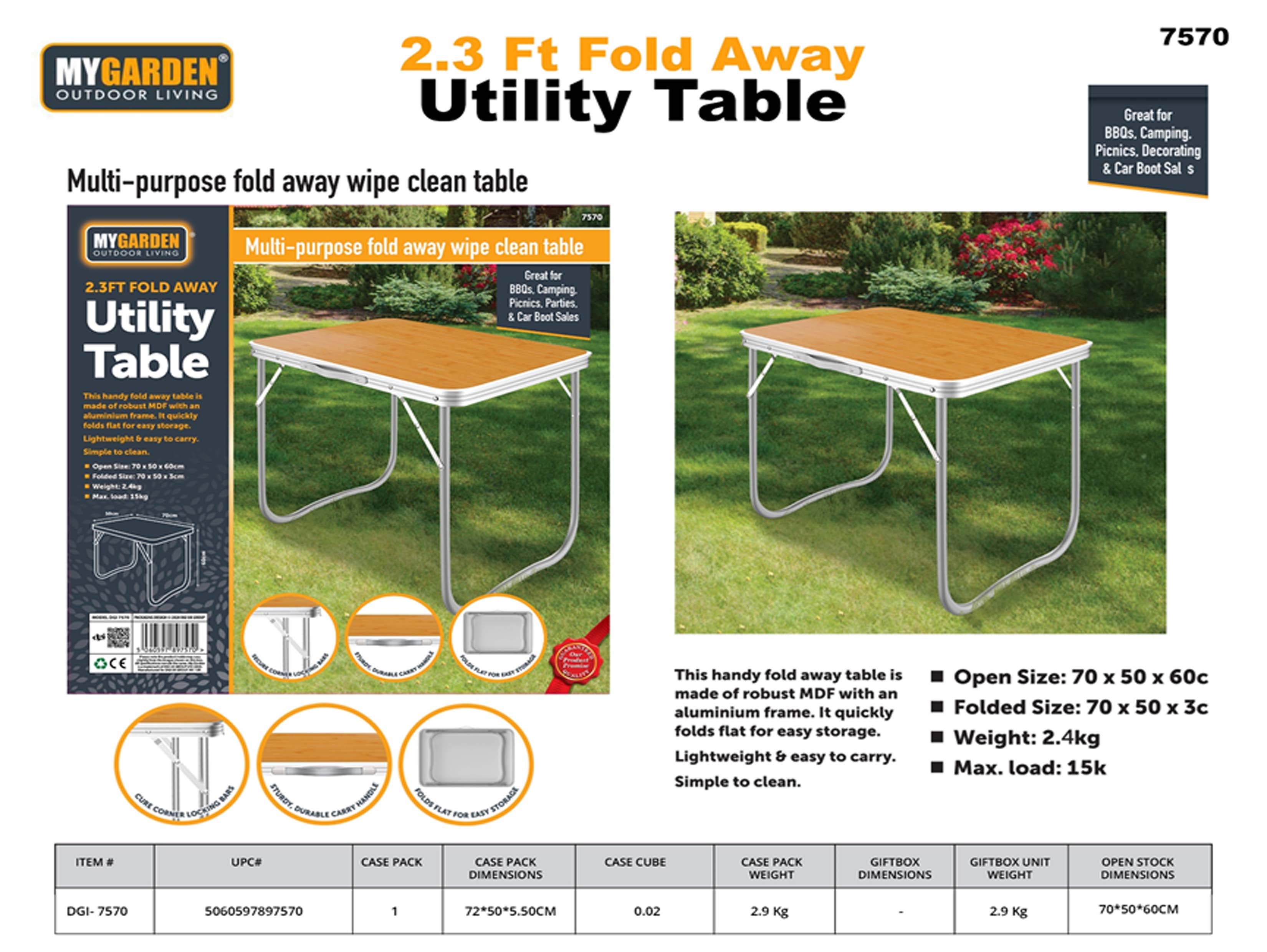 Simple Utility Table Multi-Purpose Adjustable Utility Table – DGI UK Group LTD