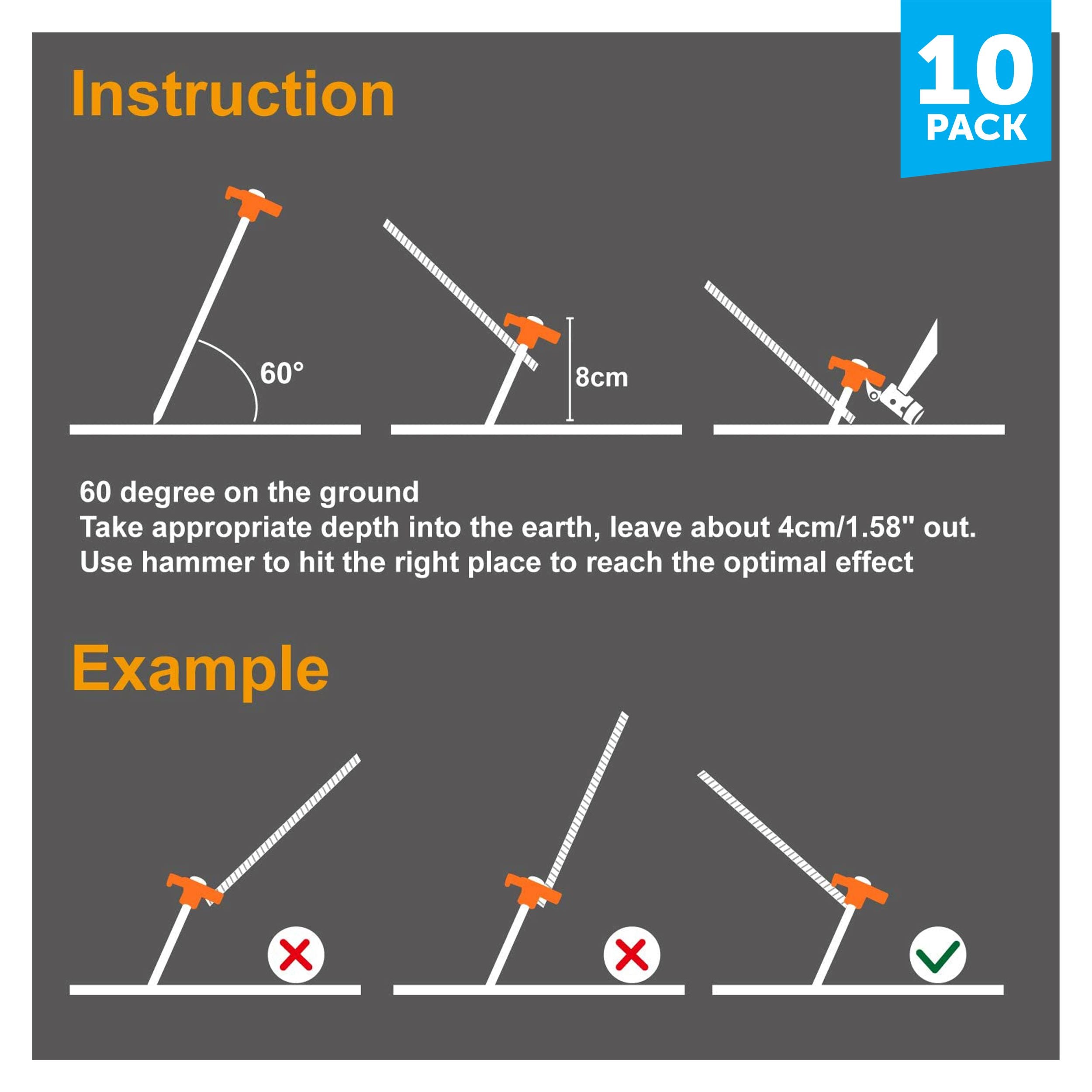 10pk Tent Pegs