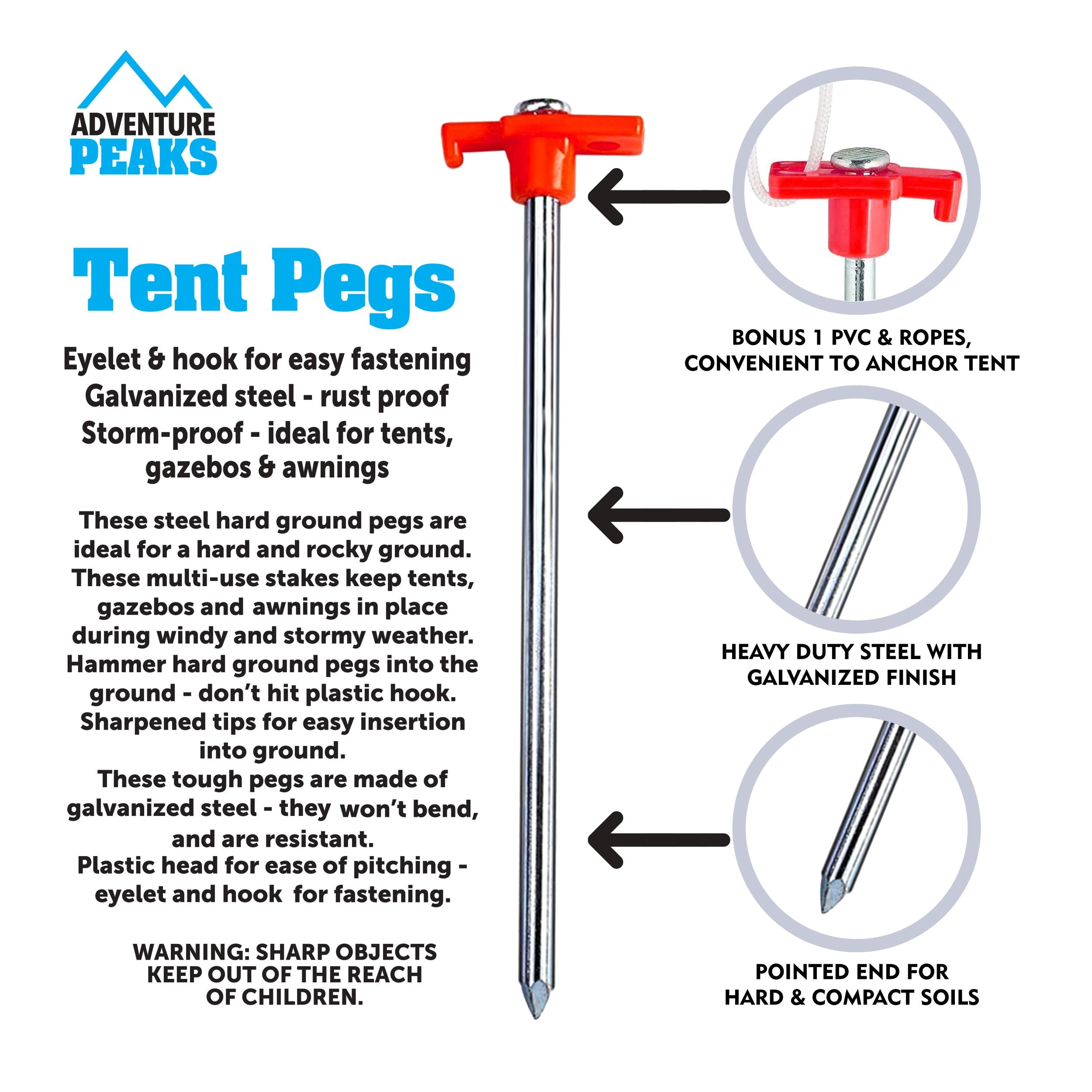 10pk Tent Pegs