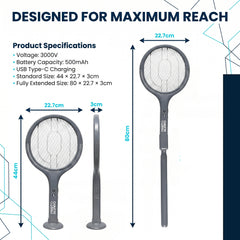 Electric Fly Swatter Telescopic