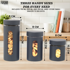 3PK Glass Storage Container
