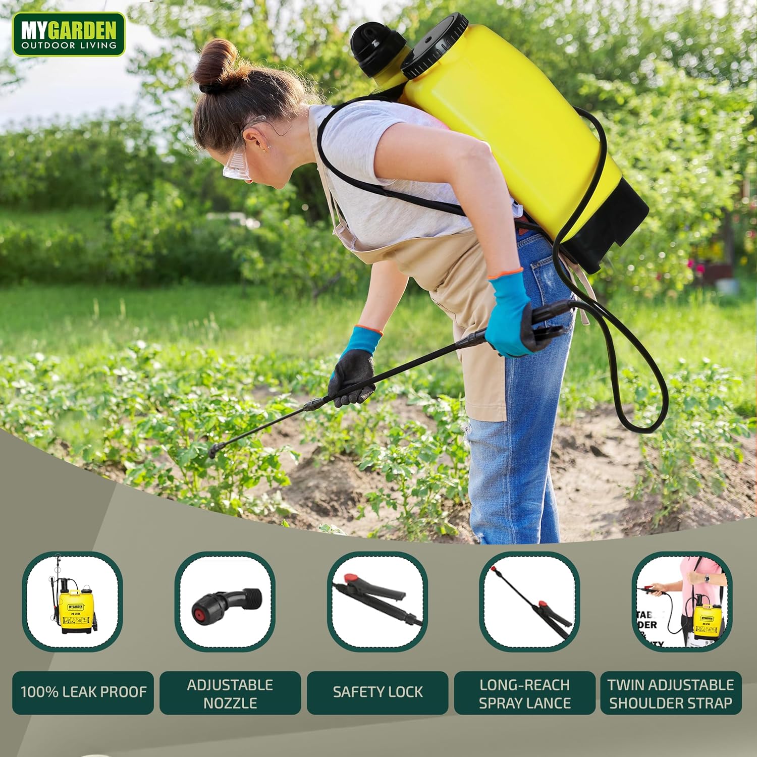 20 Litre Manual Pressure Sprayer for Gardening