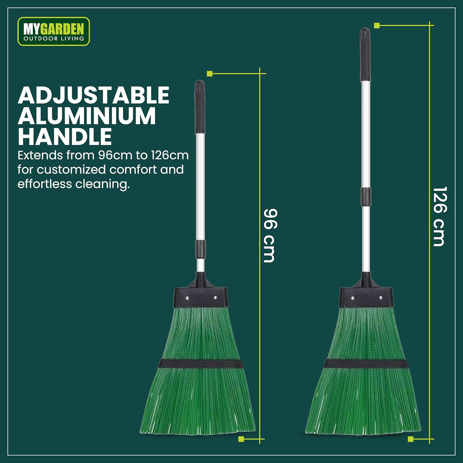 Extendable Garden Broom for Outdoor Cleaning