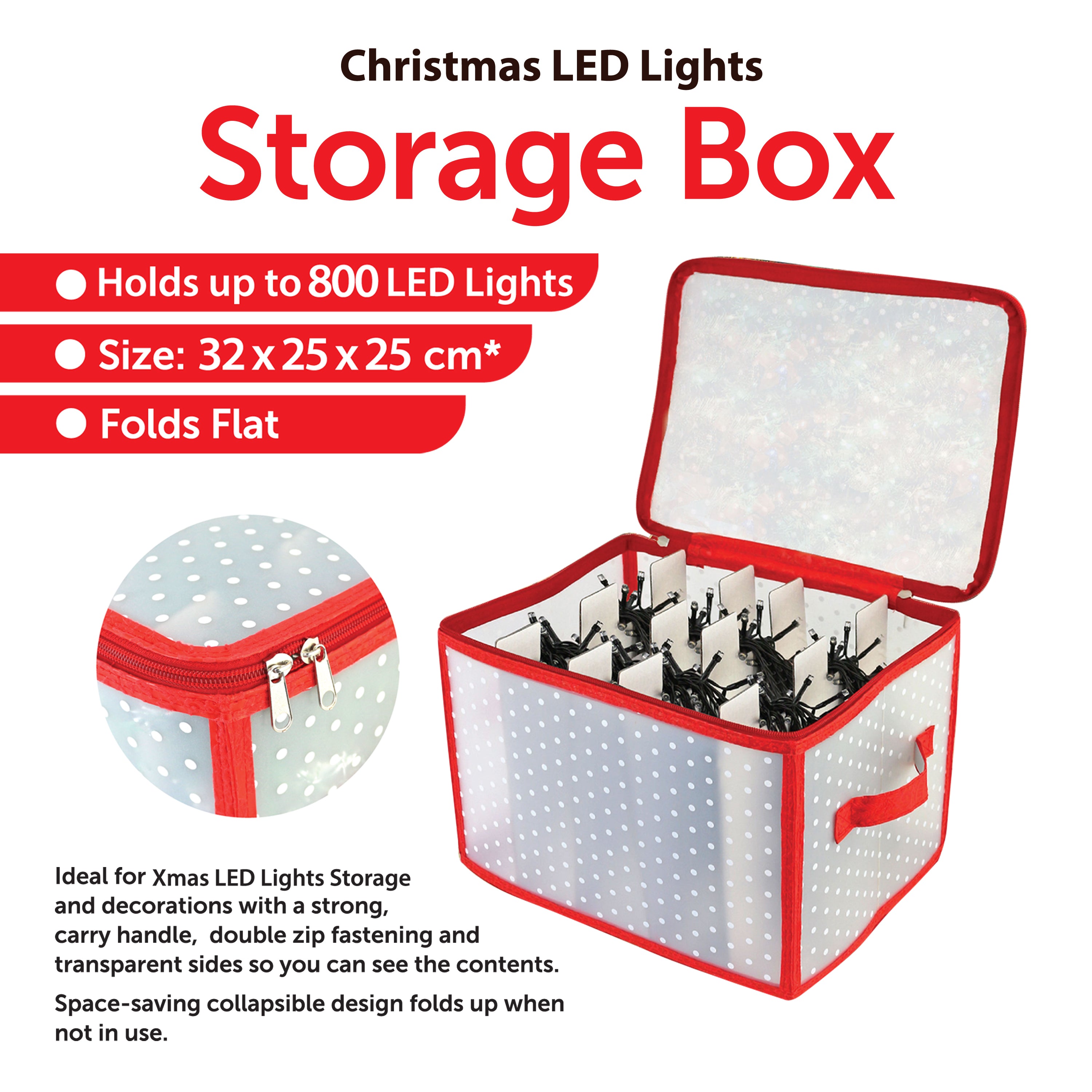 Christmas LED Lights Storage Box