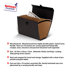 Expanding Document Organiser Black