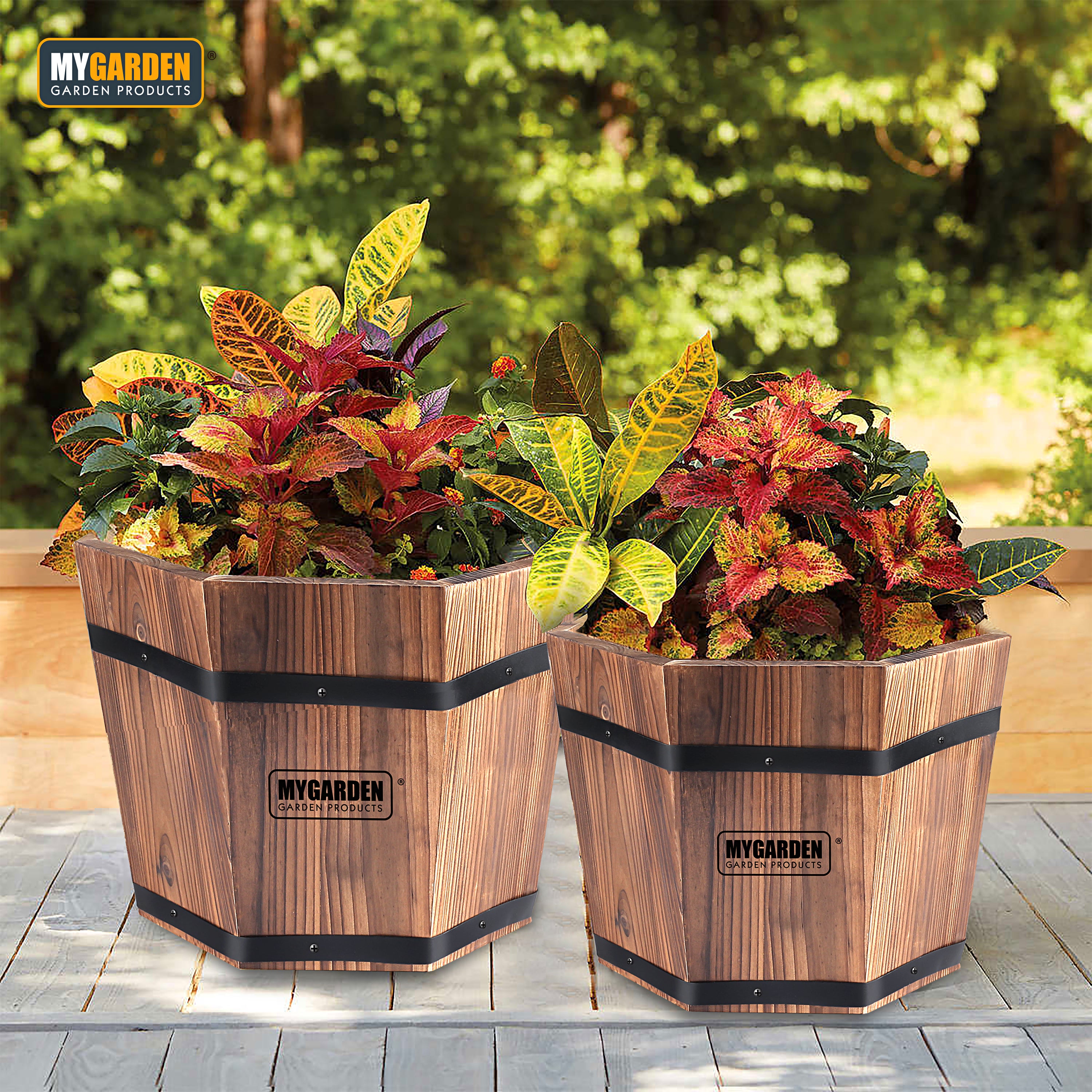 3 pk Wooden Planters