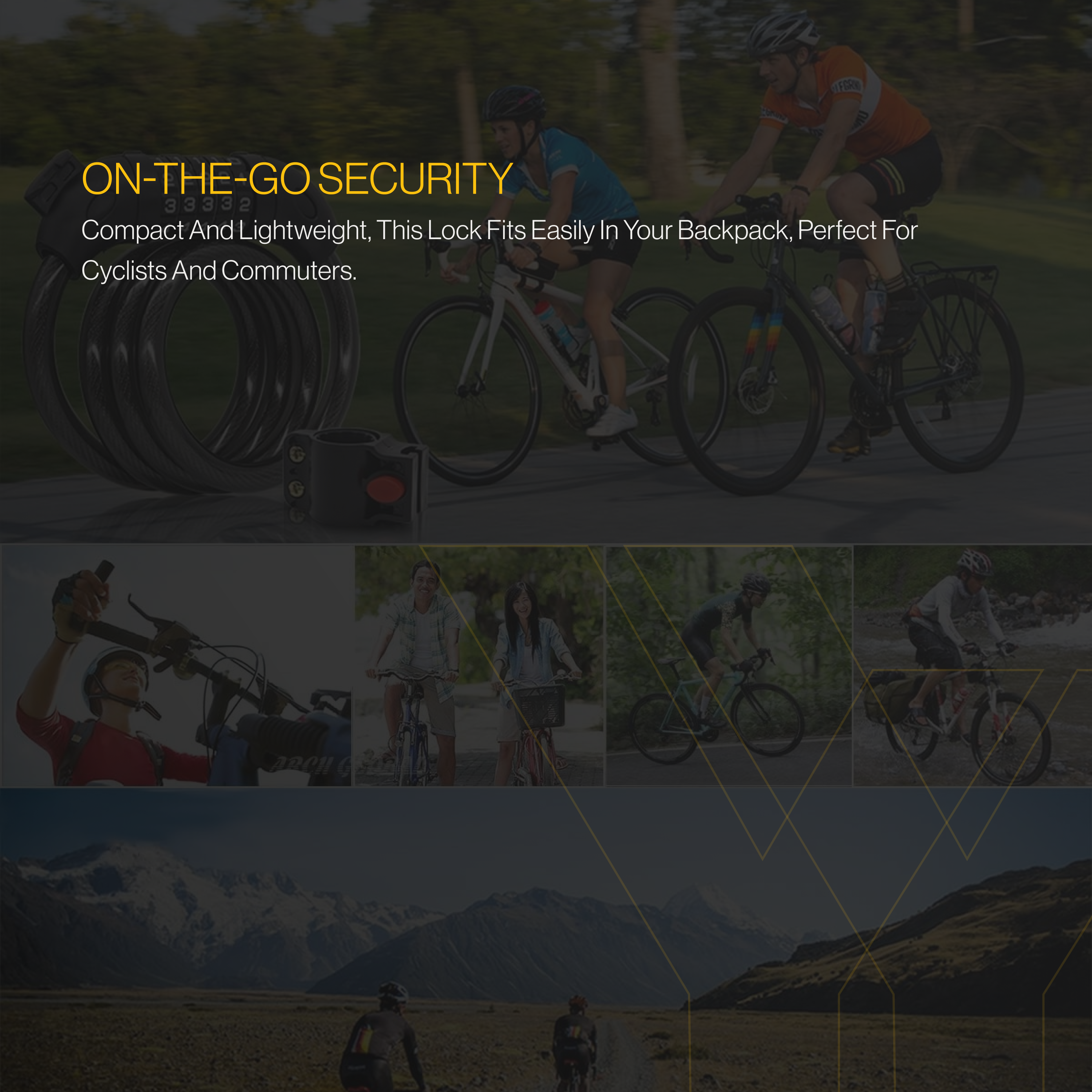 Durable 4-Digit Combination Bike Lock