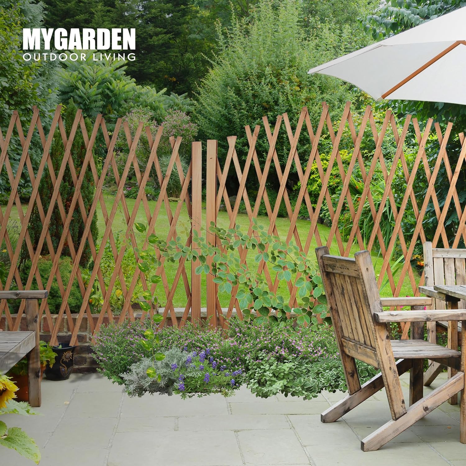 Wooden Expanding Freestanding Trellis