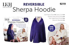 Reversible Sherpa Hoodie Navy Blue