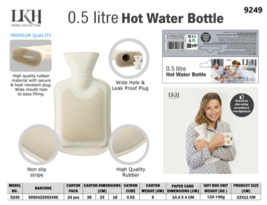 0.5L Rubber Hot Water Bottle