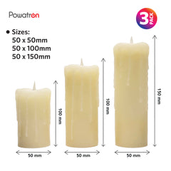 3pcs LED Light Candles Scented