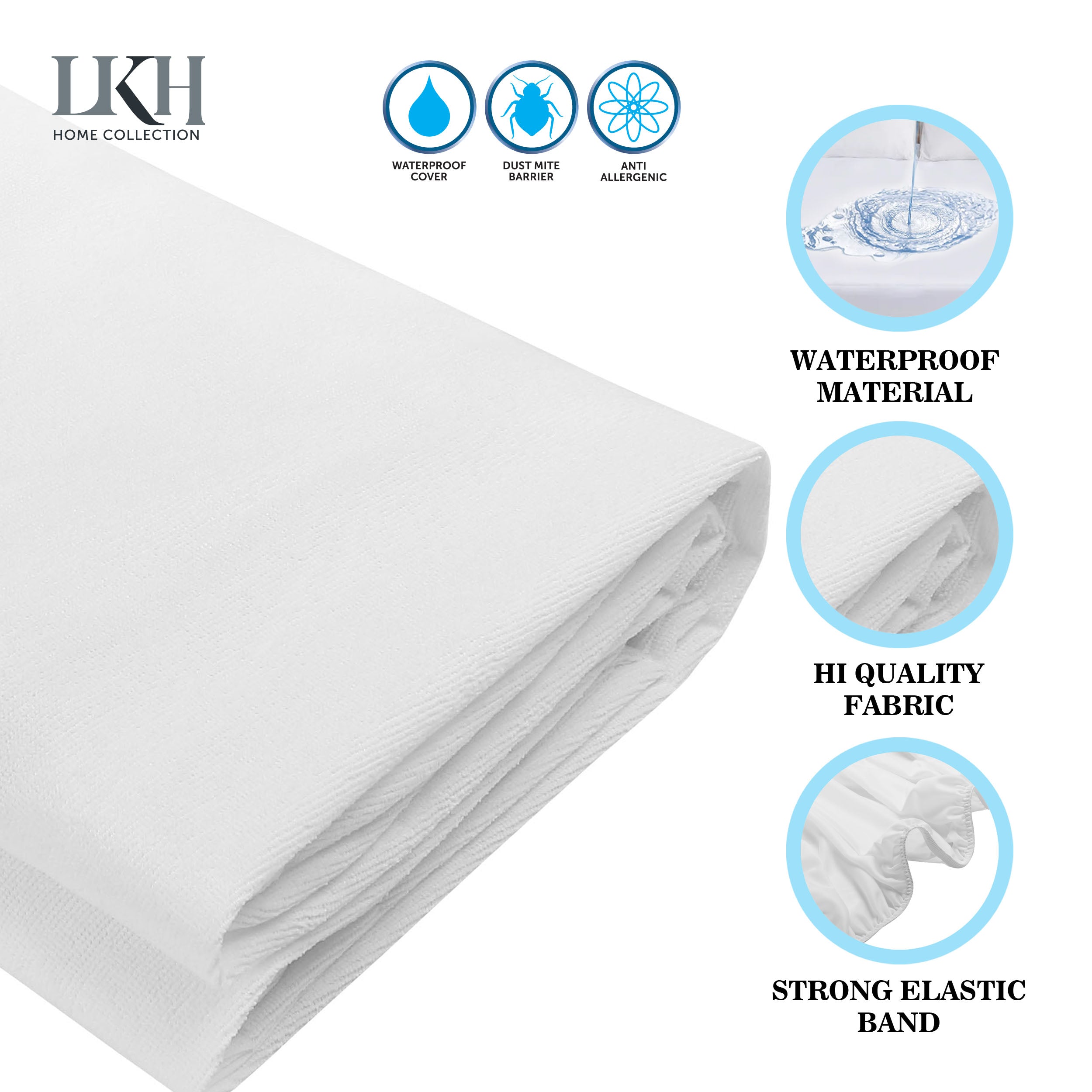 Waterproof Mattress Protector for King Size Bed