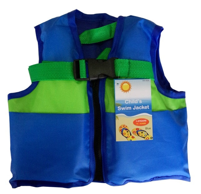 Kids Swimming Float Jacket Navy Blue aged 5 to 6 years
