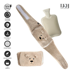 1 Litre Hot Water Bottle with Sherpa Cover
