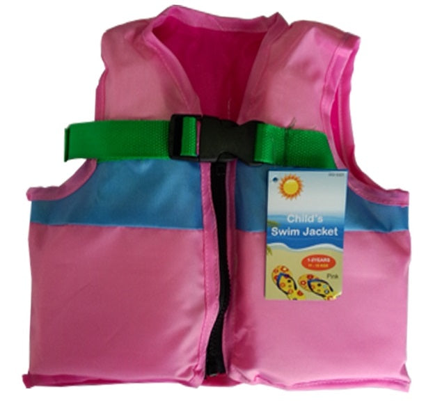 Pink Child's Swim Jacket For 1 to 2 Years Old