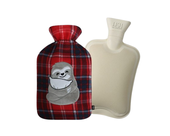 2 Litre Hot Water Bottle with Fleece Cover