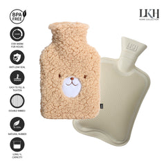 1 Litre Hot Water Bottle with Sherpa Cover