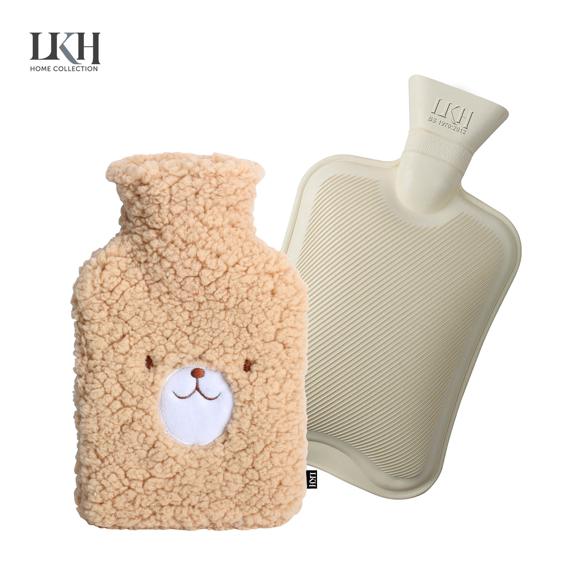 1 Litre Hot Water Bottle with Sherpa Cover