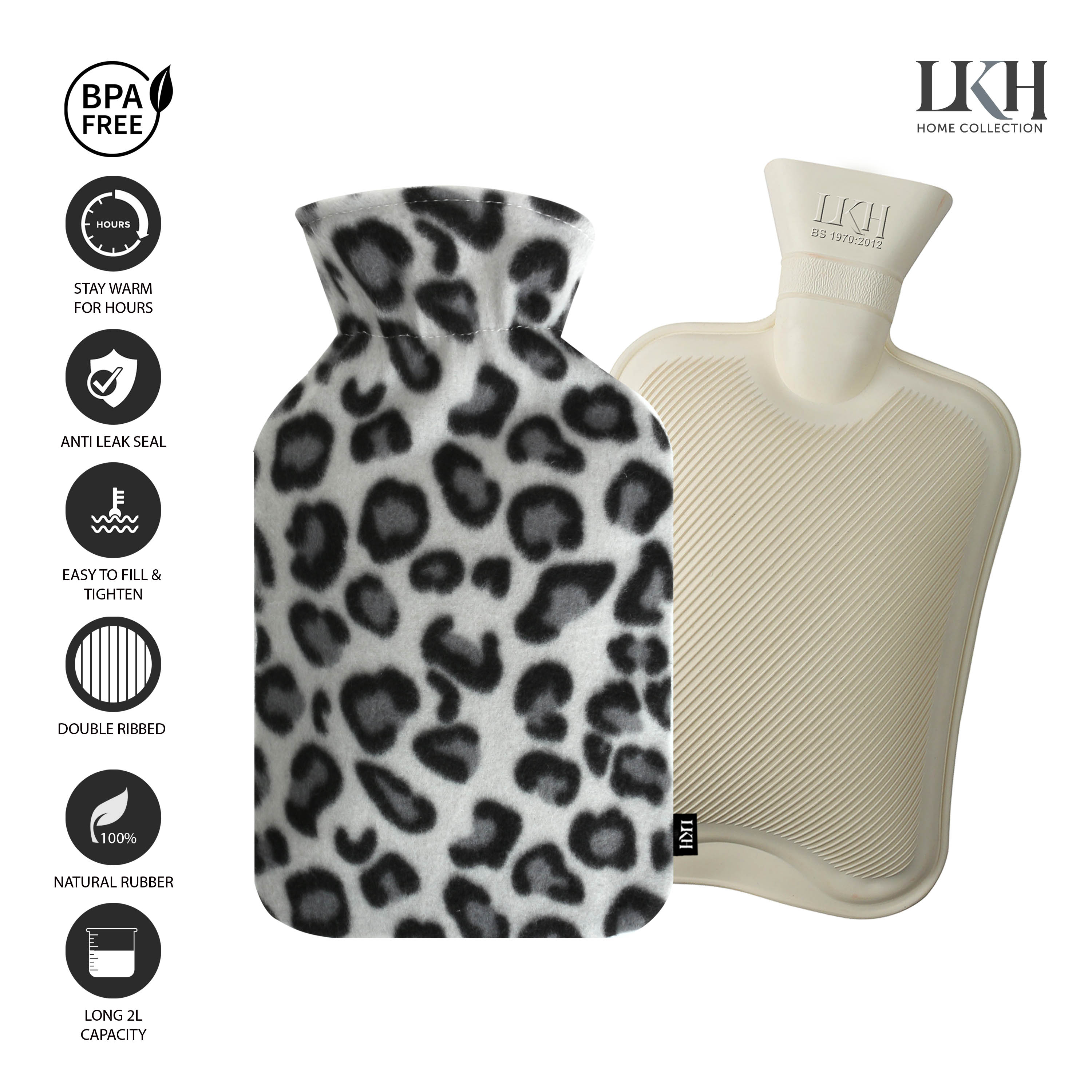 2 Litre Fleece Cover For Hot Water Bottle