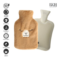 1 Litre Hot Water Bottle with Sherpa Cover