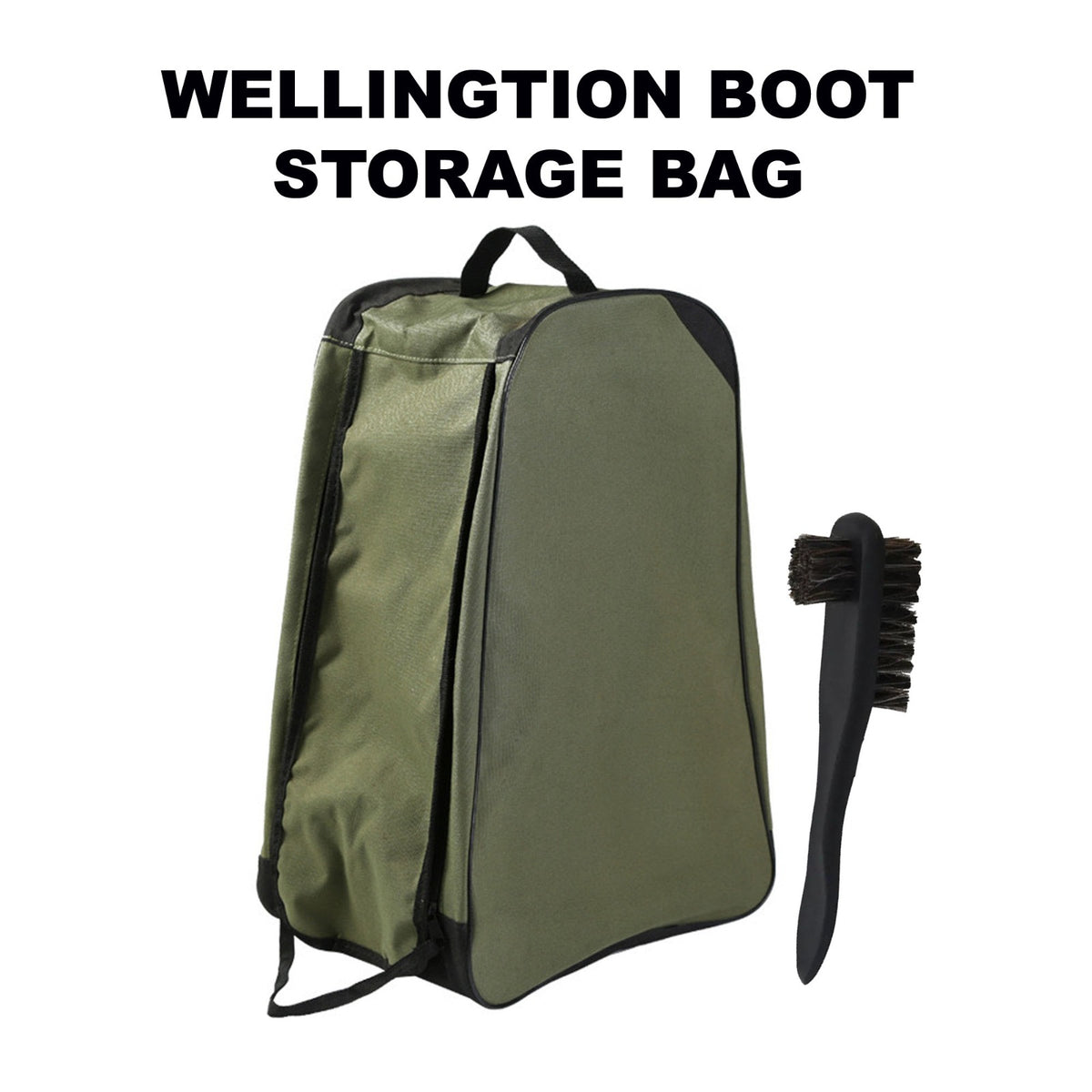 Wellington Boot Storage Bag with Shoe Brush