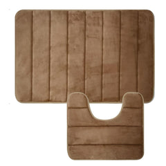 2pc Non-Slip Bathroom Mat Set