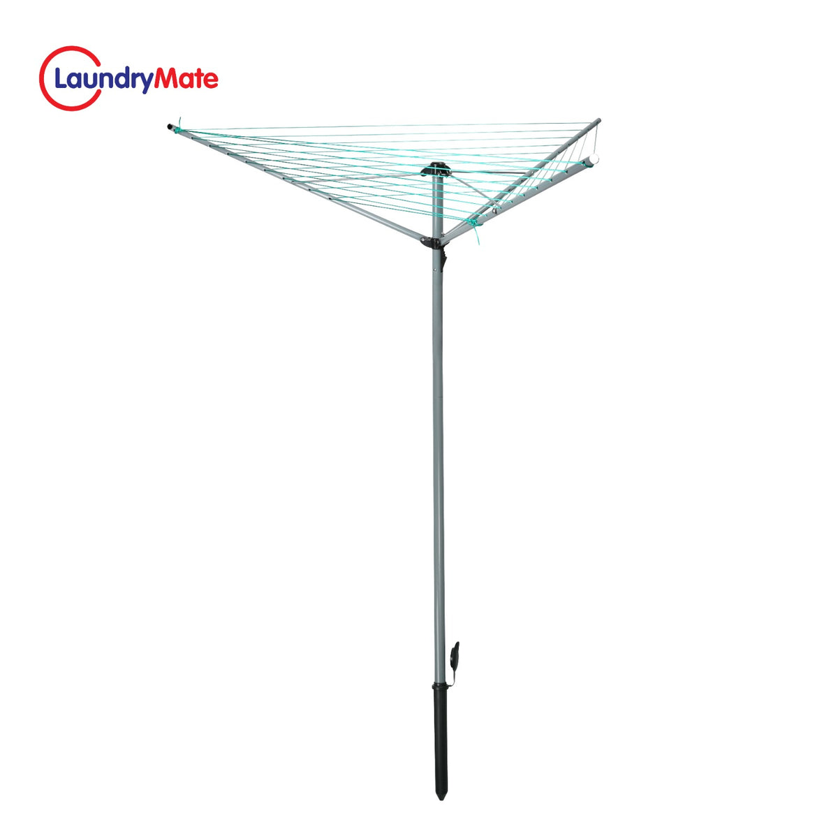 4 Arm Rotary Airer 45m PVC Coated Washing Line