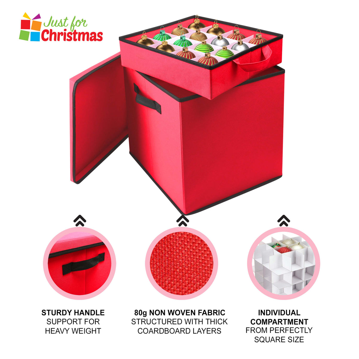 Christmas Decoration Storage Case with 4 Trays