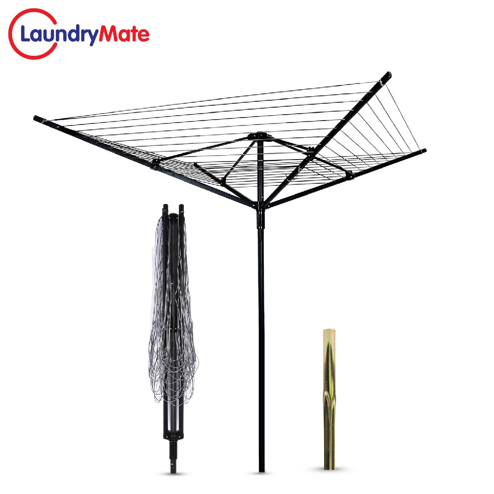 40m 4 Arm Rotary Airer Inc Metal Spike